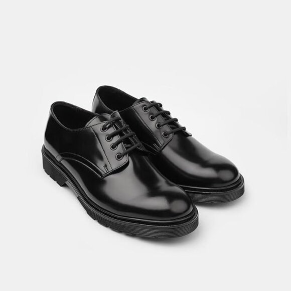 Zapatos Oxford Negros Elegantes H&M - Talla EUR 40 / US 7.5 - Picture 1 of 8